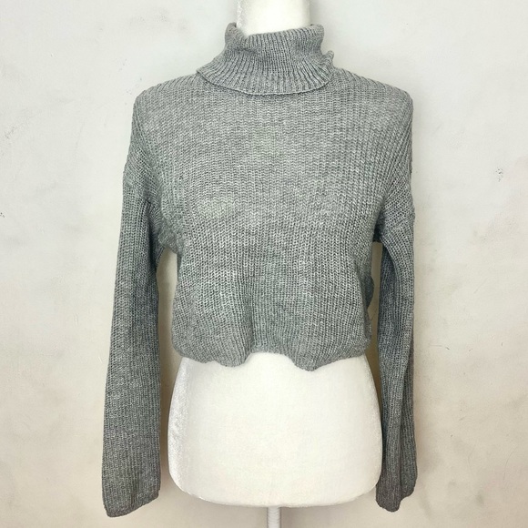 Misguided gray knit turtle neck sweater - Picture 1 of 3